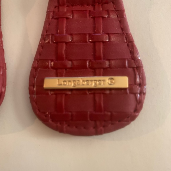 Longaberger basket weave lot of 2 keychain new - Picture 3 of 6